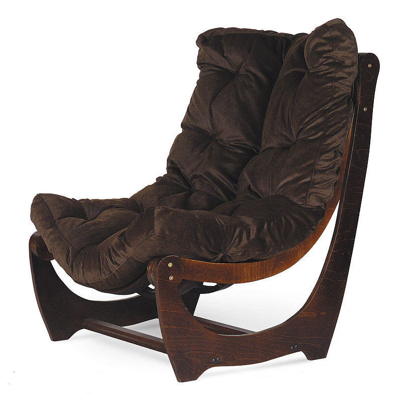 Кресло "Барелли" венге, с подушкой Dark Braun