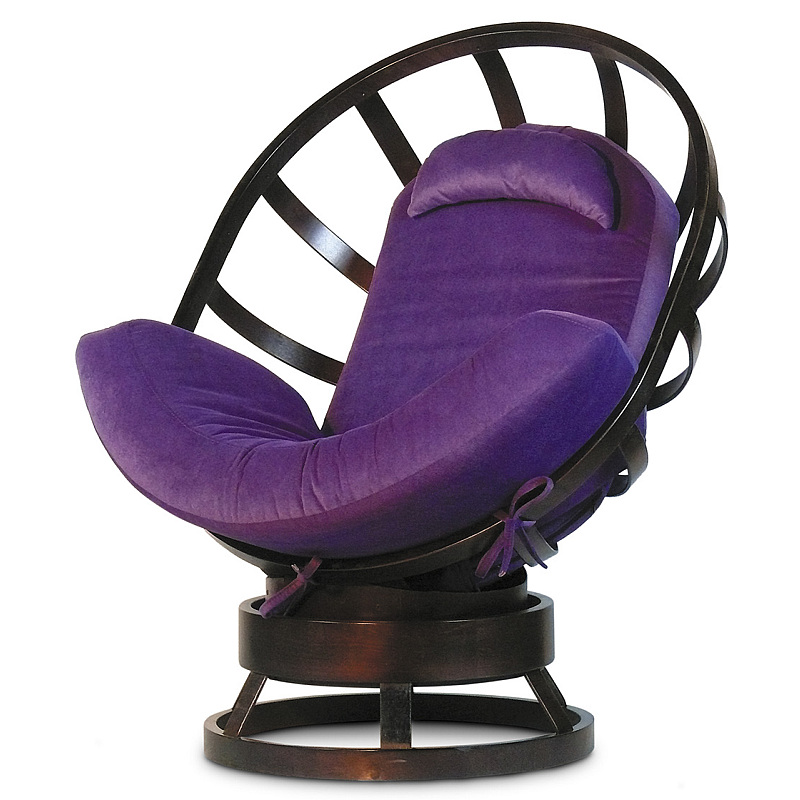 Кресло-качалка ЧЕЛСИ с подушкой Purple